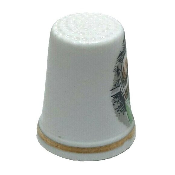 Vintage Wales Coal Miner Fine Bone China Souvenir Collectors Thimble - Picture 4 of 5